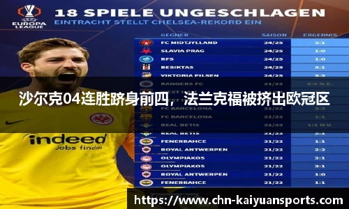 沙尔克04连胜跻身前四，法兰克福被挤出欧冠区